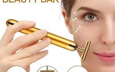 24K Gold Energy Beauty Bar Electric Facial Massager